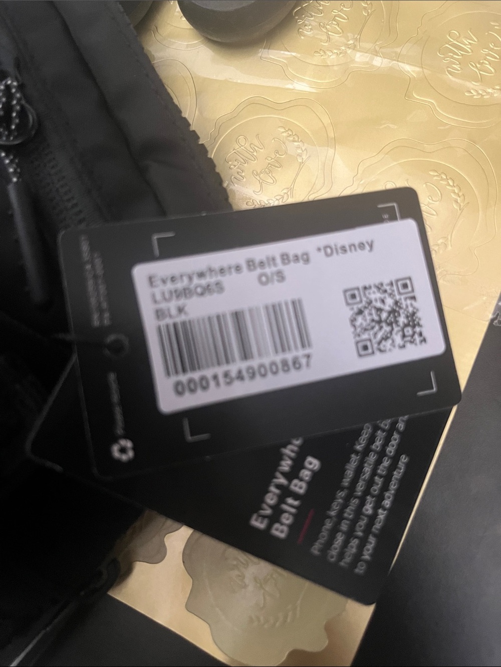 Lululemon Disney Mickey Black Everywhere Belt Bag outline 1L - Picture 8 of 10